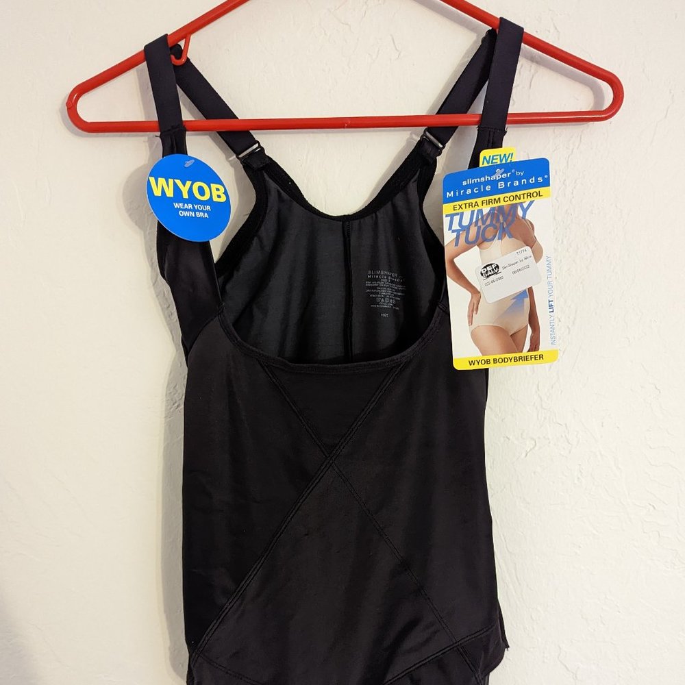 NWT Women's Slimshaper Extra Firm Tummy Tuck Control Bodysuit Small